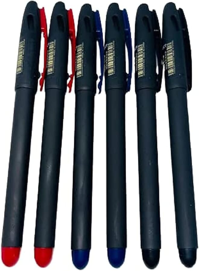 Select GP-760 Big Boss Energy High Quality Ink Pens 1.0mm Smooth Tip Forest Blue (2 Blue + 2 Red + 2 Black))